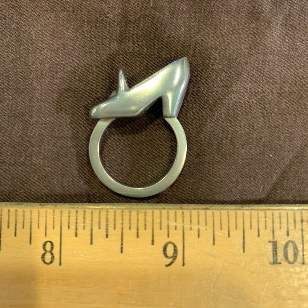 Silver Shoe Ring High Heel Pump  NWOT
